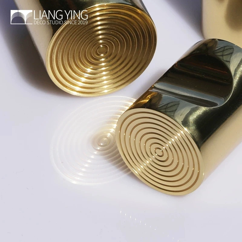 Pure Brass Gold Tone Modern Minimalist Single Hole Nordic Drawer Cabinet Door Round Handle Luxury Pulls for Furniture