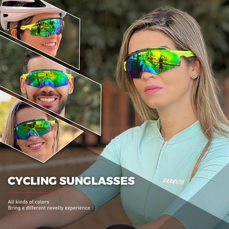 Scvcn Men\'s Cycling Glasses Outdoor Sport Runing Sunglasses Women MTB Bike Bicycle Goggles Road Riding Fishing Hiking Eyewear