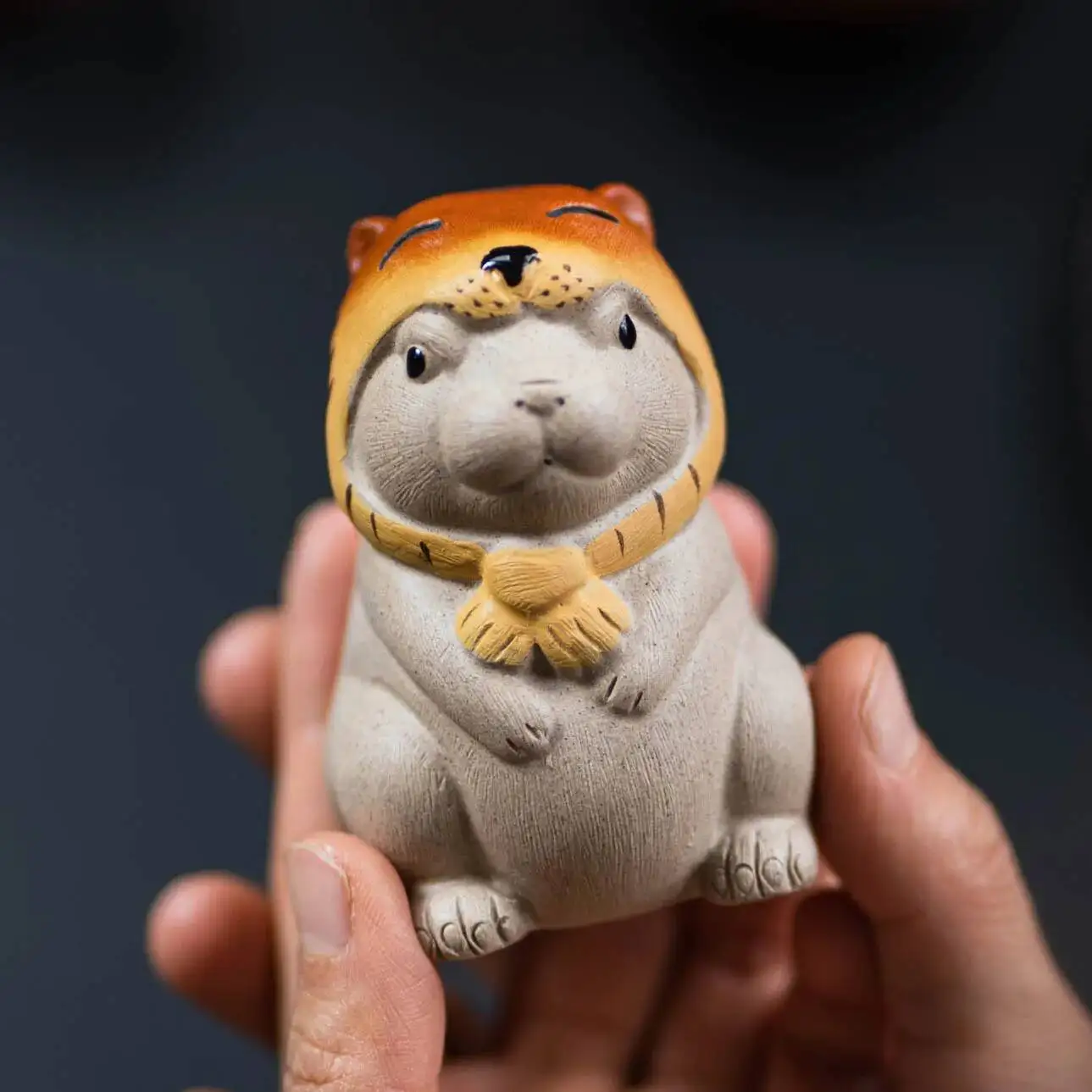  Tea Pet Rabbit Little Tiger Ornament Cover Cute Creative Tea Play Handmade Tiger Hat Tea play Accessories