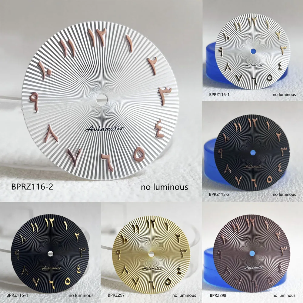 

28,5 мм арабский циферблат, радиальные арабские ногти NH35, циферблат, индивидуальные часы, часовые моды