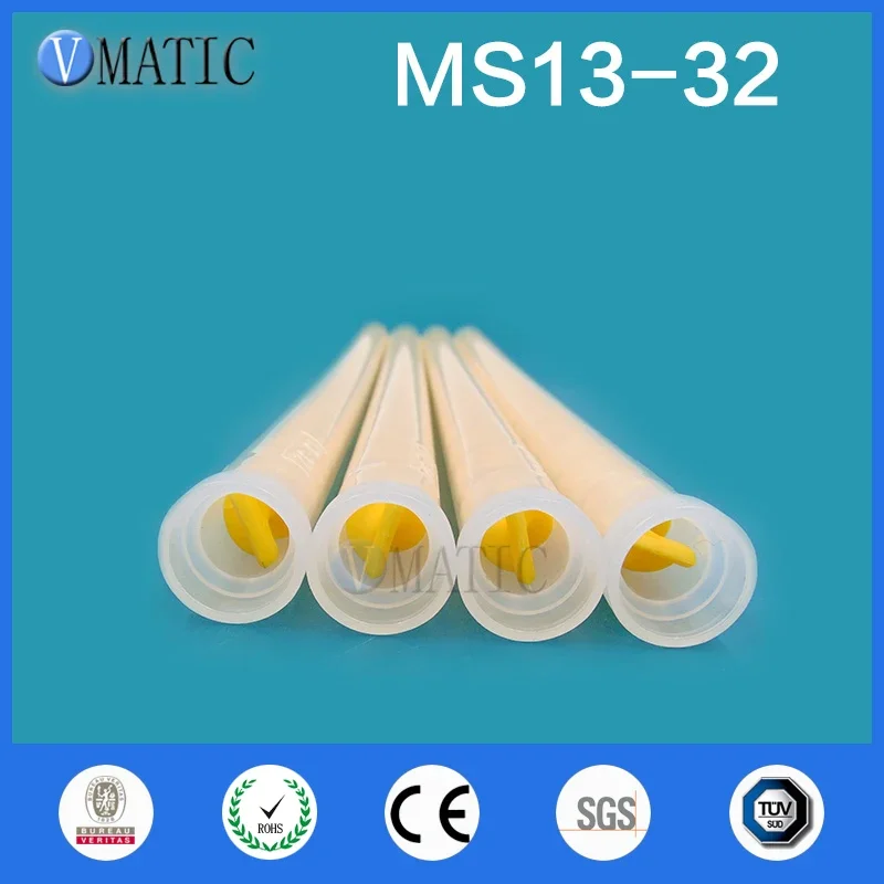 Free Shipping Resin Static Mixer MC/MS13-32 Mixing Nozzles For Duo Pack Epoxies (Yellow Core)