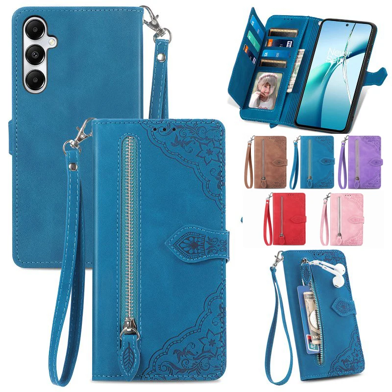 

Flip Phone Cover For Vivo S19 S18 S17 S16 S15 V40 V30e V23e iQOO 13 12 11 9 Pro 7 Z8x Z7i Z6 Lite Neo 8 7 6SE With Zipper Wallet