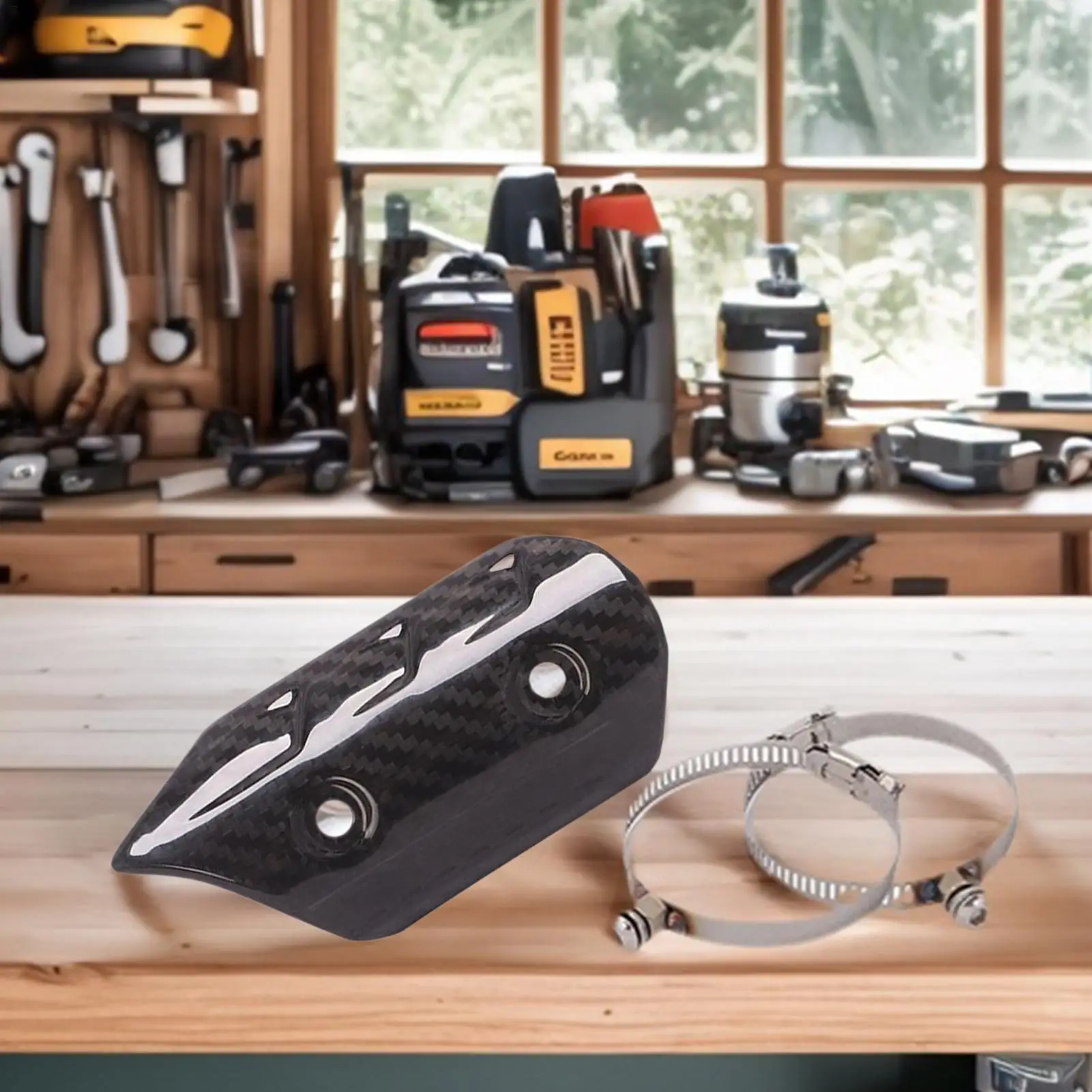 دراجة نارية العادم الحرارة درع السلامة ملموس حامي العادم الحرارة درع الخمار لركوب الحماية في الهواء الطلق تخفيف