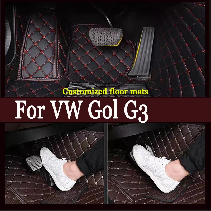 

Автомобильный коврик для VW Gol G3 2000 2001 2002 2003 2004 4-дверный ромбовидный кожаный роскошный женский коврик для ног, авто аксессуар для ковров