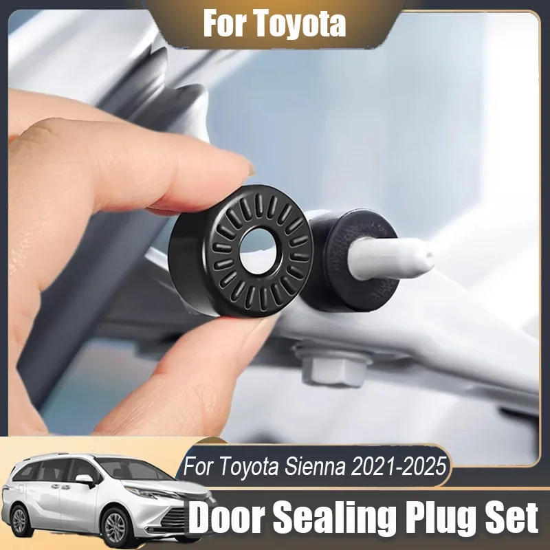 For Toyota Sienna 2021 2022 2023 2024 2025 Car Door Sealing Plug Set Ring Preventing Abnormal Noise Middle Door Latch Exterior