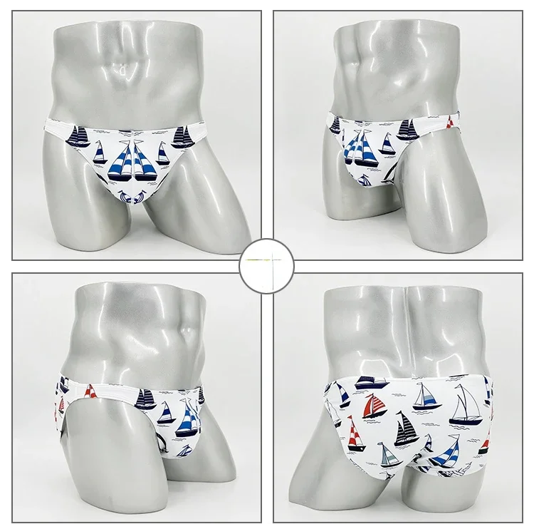 Sexy Print Swim Briefs Men Swimwear Bikini Male Swimsuit Mens Swimming Suit Trunk GreatAsia Brand Surf Beach Bath Wear No String