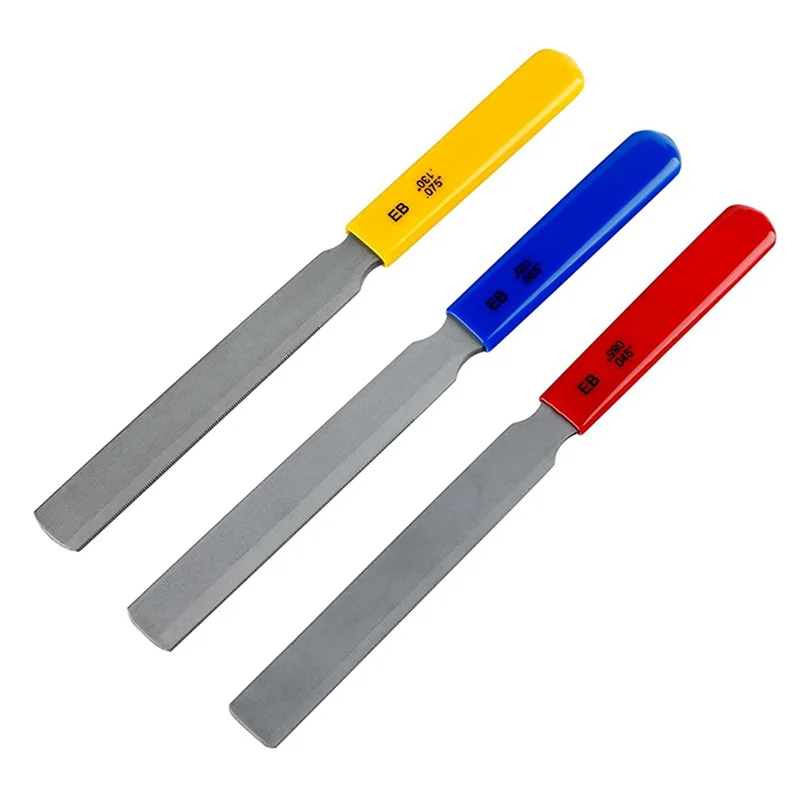 Bass Nut File Set, Carbon Steel Guitar Fret File, Guitar Repairing and Instrument Modifying Tools for Guitars,Bass