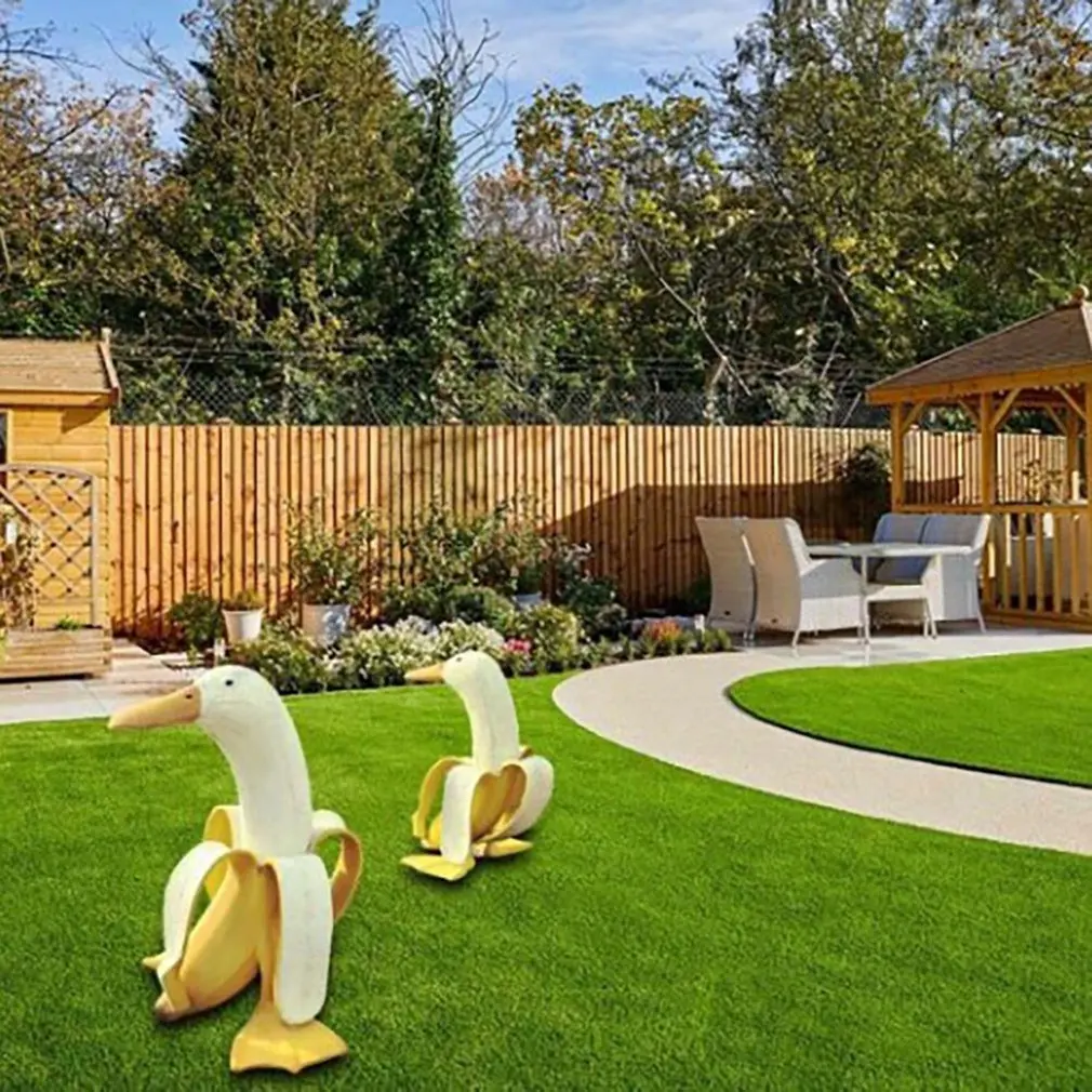 Bananen-Ente, kreative Gartendekoration, Skulpturen, Hof, Vintage-Gartendekoration, Kunst, skurrile geschälte Bananen-Ente, Heimstatuen, Kunsthandwerk – Detail 5