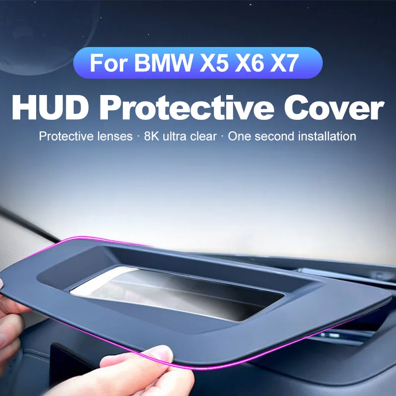 

for BMW X5 G05 X6 G06 X7 G07 2022 2019~2024 Car HUD Protective Cover Head-Up Display Dust Cover Frame Windshield Accessories