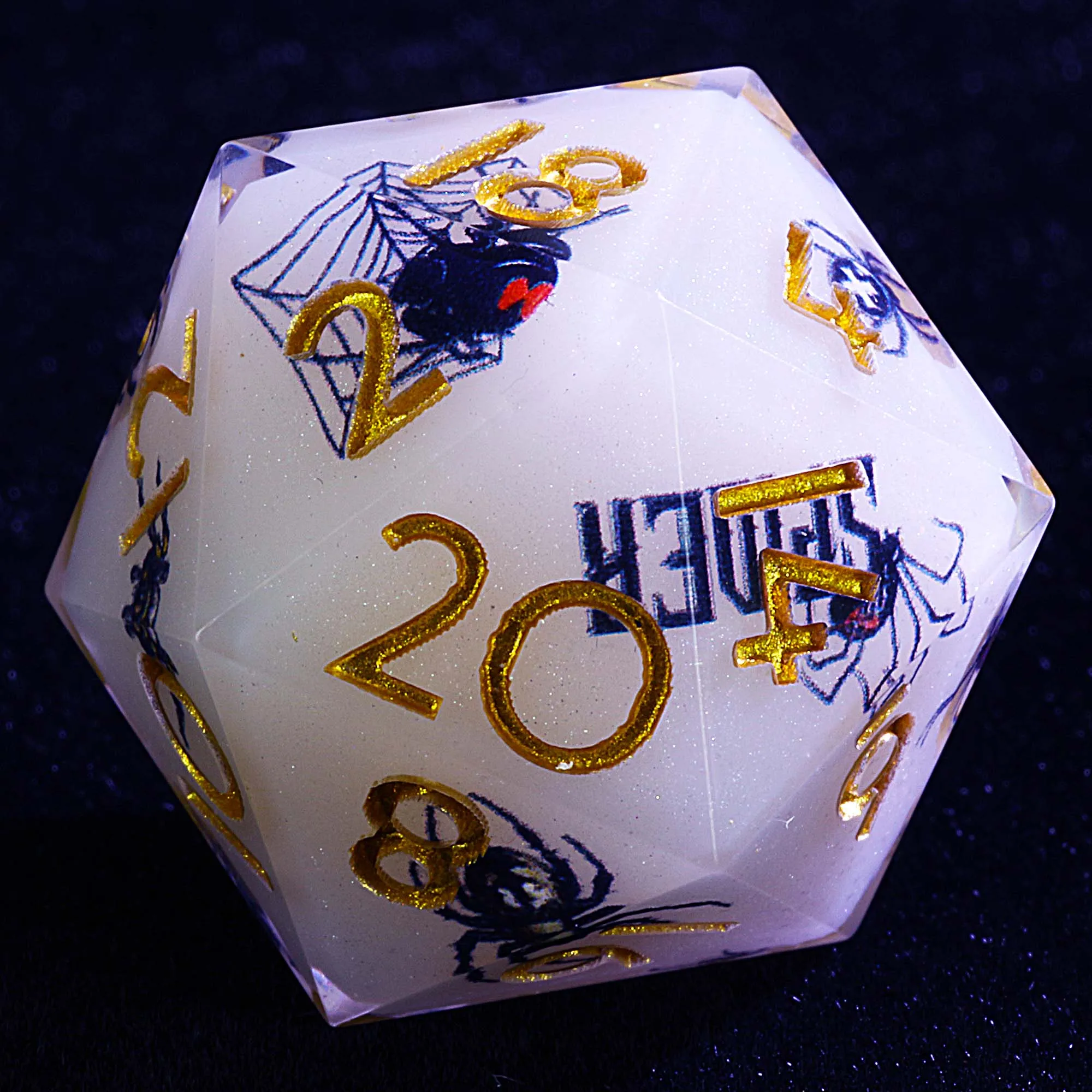 9 مجموعة نرد متعددة السطوح D وD Queen Rose Spider Curse