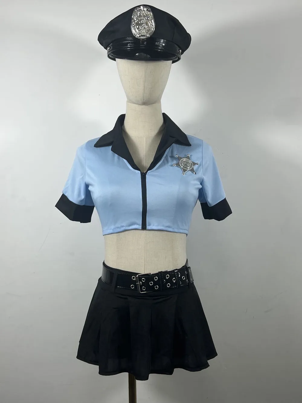 Sexy Female Cosplay Erotic Lingerie Cop Costume Police Uniform Ladies Nightclub Performances Costumes Women Miniskirt Outfit