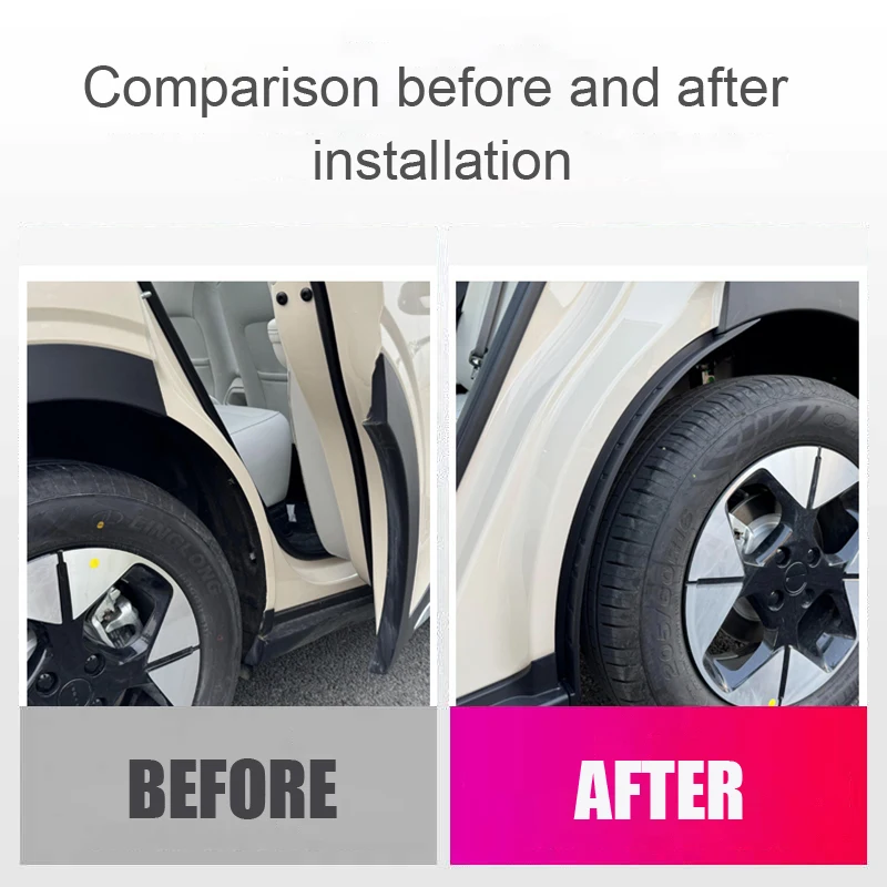 For Chery Tiggo 4 Pro Tiggo 5X 2019 2023 Rear wheel lining mudguard Inner Fender Liner No punching required Stain Auto Parts