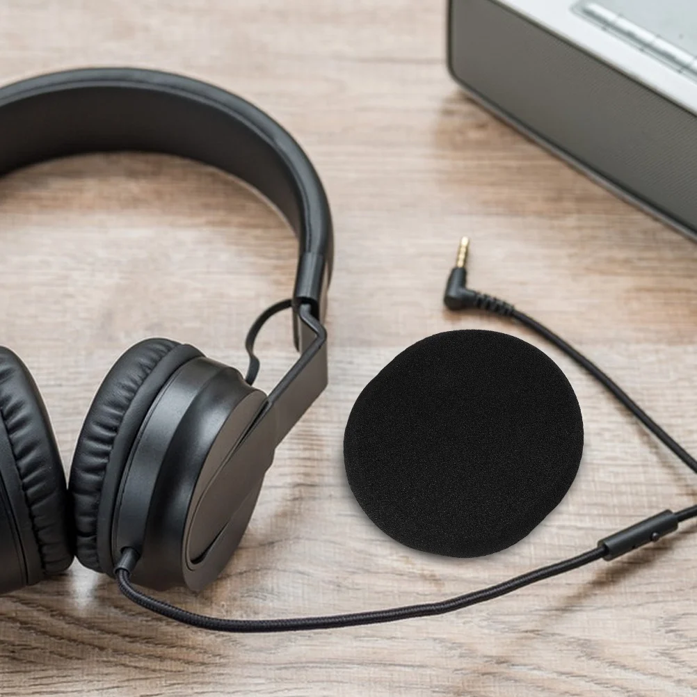 

Black Replacement Ear Pads Foam Ear Cushions for H800 Wireless Headphones Enhance Bass Sound Earphone Protection