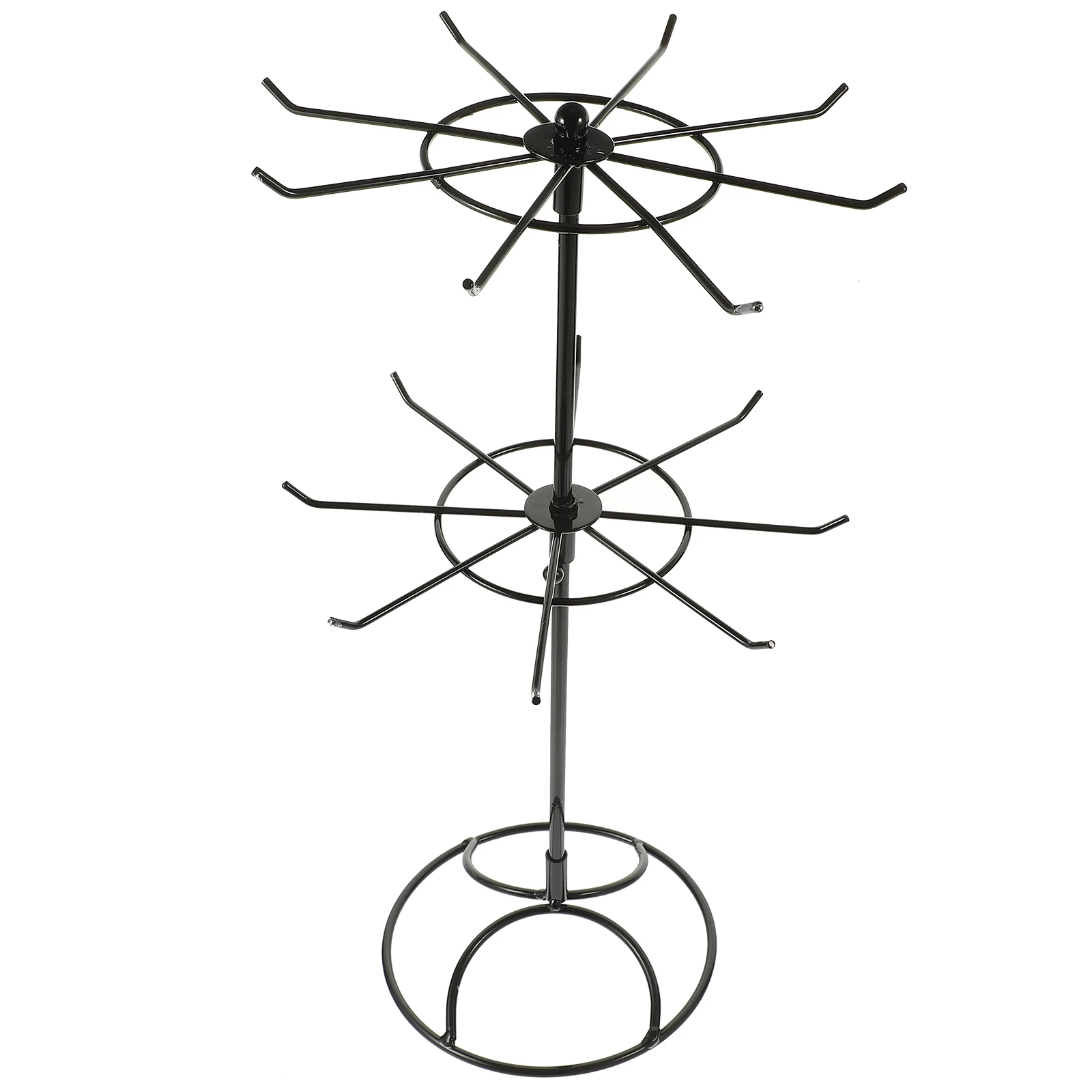 

Bracelet Necklace Stand 42cm Black 2-Layers Jewelry Tree 2 Layers Detachable 360 Degree Rotation Jewelry Tree Storage Rack