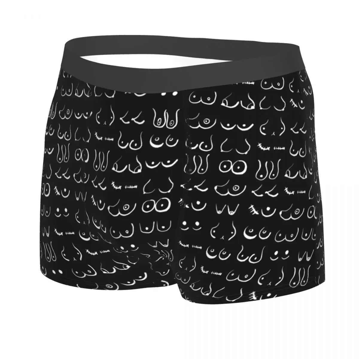 Custom Funny Boobs Sketch Art Boxers Shorts Men's Briefs Underwear Novelty Underpants