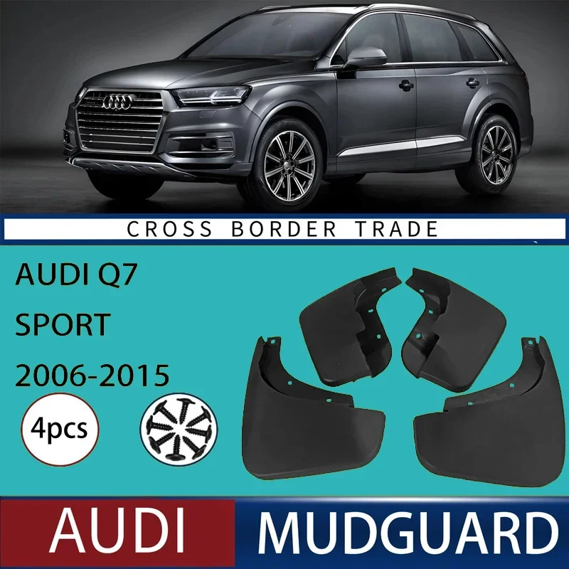 

Automotive Tire Mudguard Waterproof Splash Proof 4pcs Accessories For Audi Q7 Sport 2006-2015 2007 2008 2009 2010 2011 2012 2013