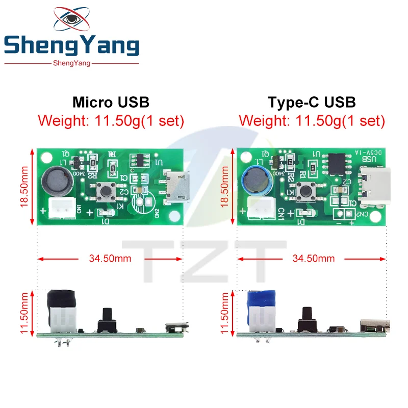 USB Mini Humidifier DIY Kits Mist Maker and Driver Circuit Board Fogger Atomization Film Atomizer Sheet Mini Oscillating image 2