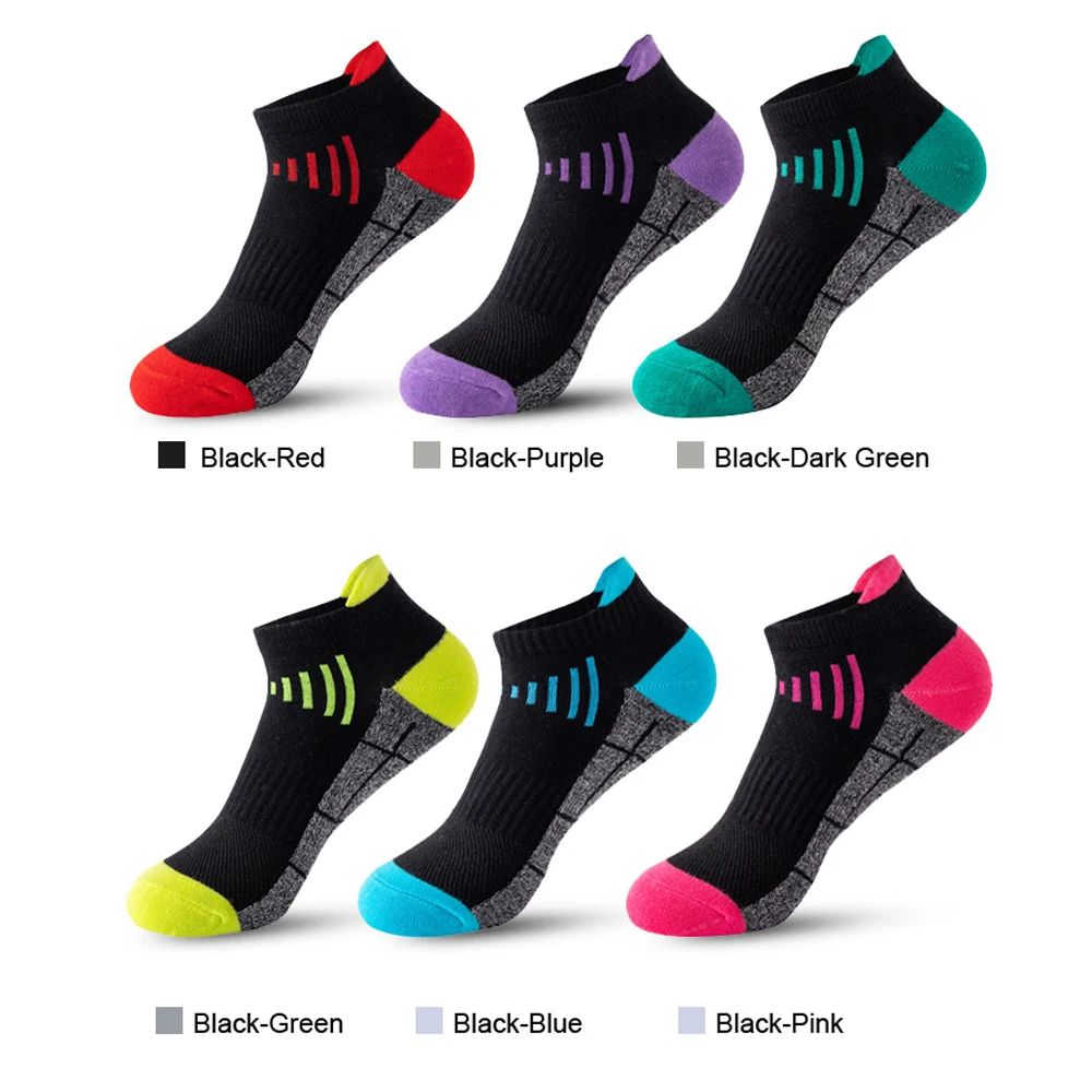 6 Pairs Black Men Short Socks Cotton and Sports Women Low Top Breathable Ankle Soft Sports Men Short Socks Running Socks