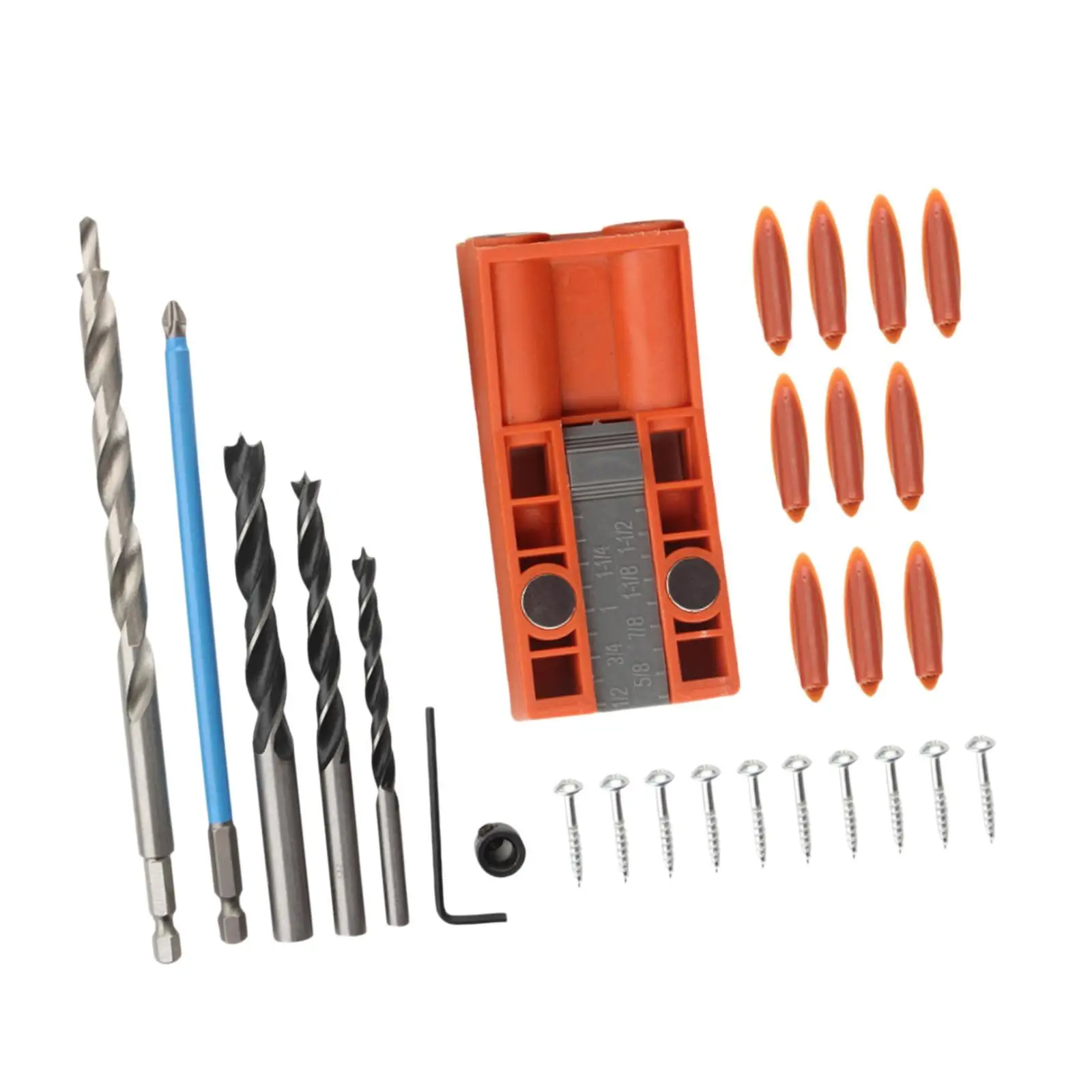 28Pcs Woodworking Hole Drilling Locator Set Portable Wood Hole Drilling Guide Woodwork Enthusiasts Woodworking Inclined Hole Jig