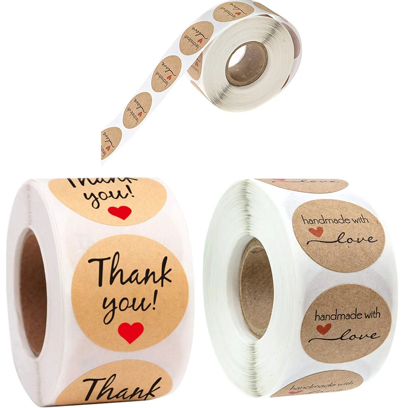 500 Stück/Rolle selbstklebendes Papier DANKE Tags für Schmuck Verpackung Halskette Versiegelung Etiketten Tags Display Diy Armband Erkenntnisse