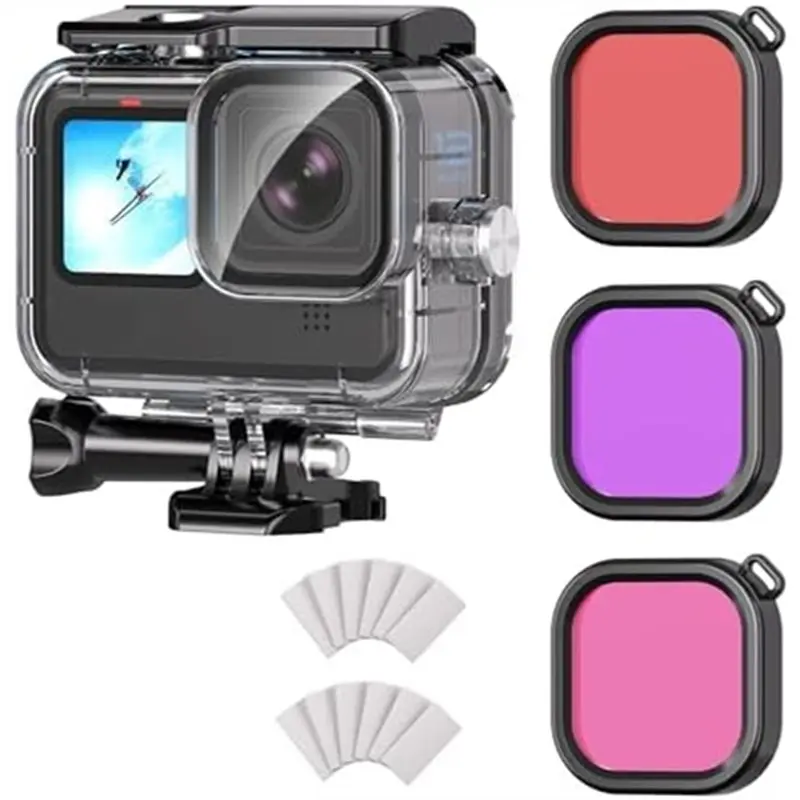 3CGRO-حافظة مقاومة للماء تحت الماء طقم غطس واقي مع 3 عبوات من فلتر الغوص لـ Gopro13 12 11 10 9 #1