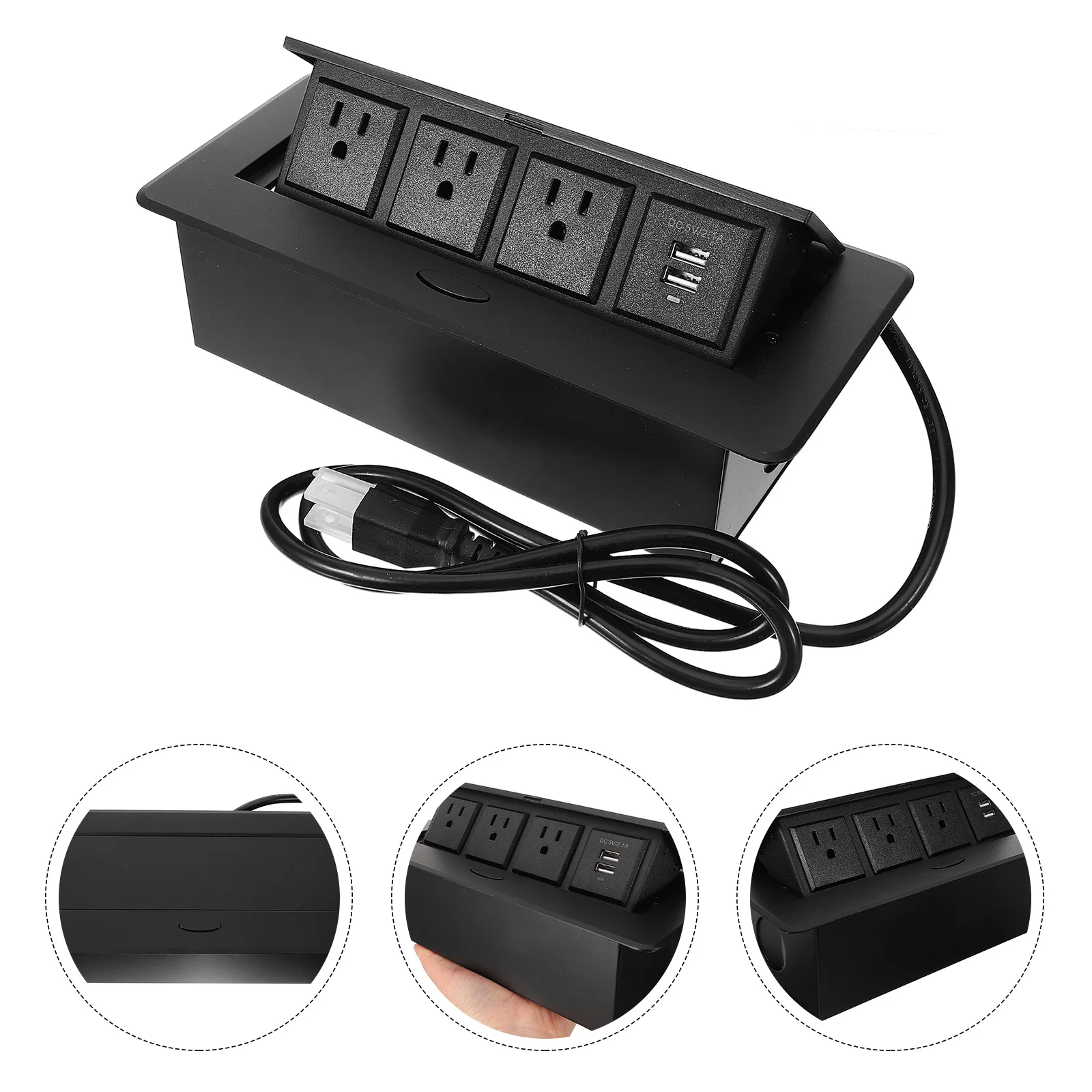 

US Socket Desktop Outlet Charging Station Power Table Socket Electrical Supply USB Ports Phone Home Office Conference