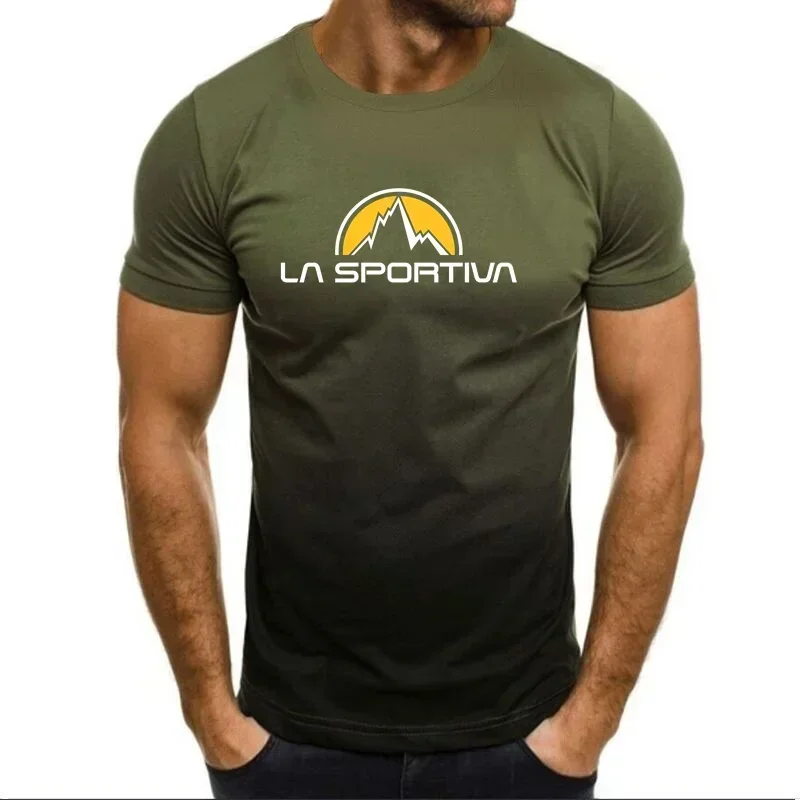 

La Sportiva Letter Print Summer Men's Breathable And Comfortable O-Neck T-Shirt Men Casual Sports Running Short Sleeve T-Shirts