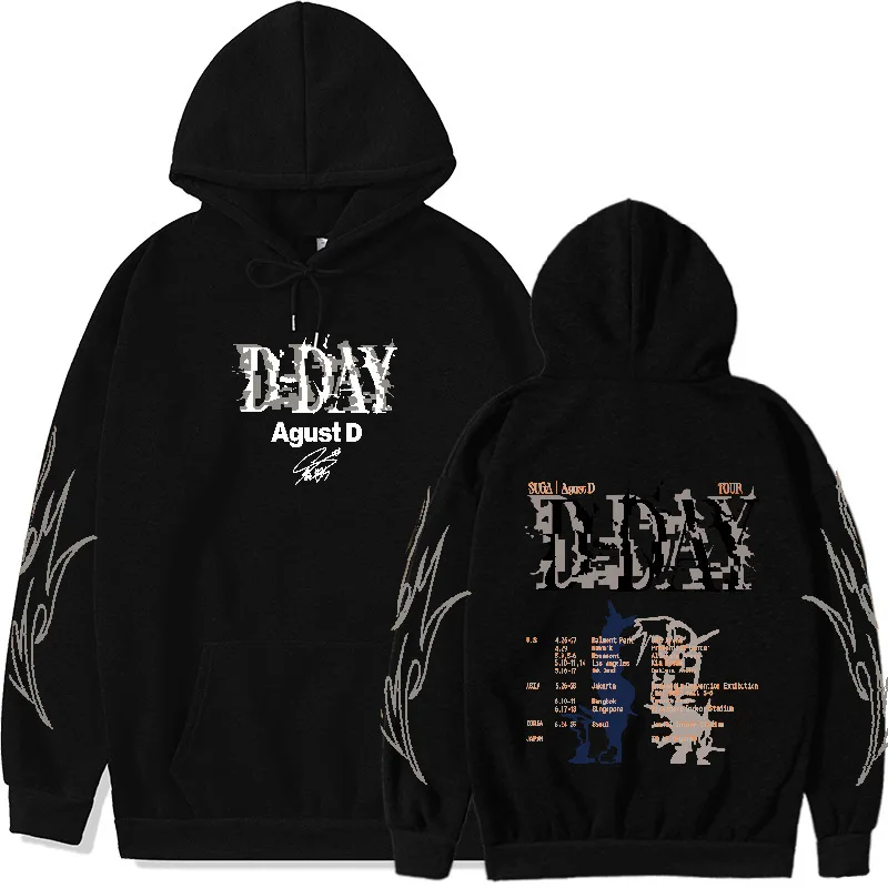 

2023 Kpop D-DAY TOUR MERCH Men/Women Hoodie Long Sleeve Loose Casual Sweatshirt Couple Style Unisex Streetwear Top