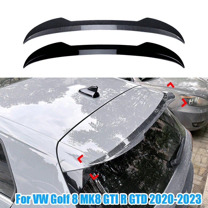 

Glossy Black For VW Golf 8 MK8 GTI R GTD 2020-2023 Car Rear Trunk Spoiler Car Tail Wing Car Tail Wings Fixed Wind Spoiler