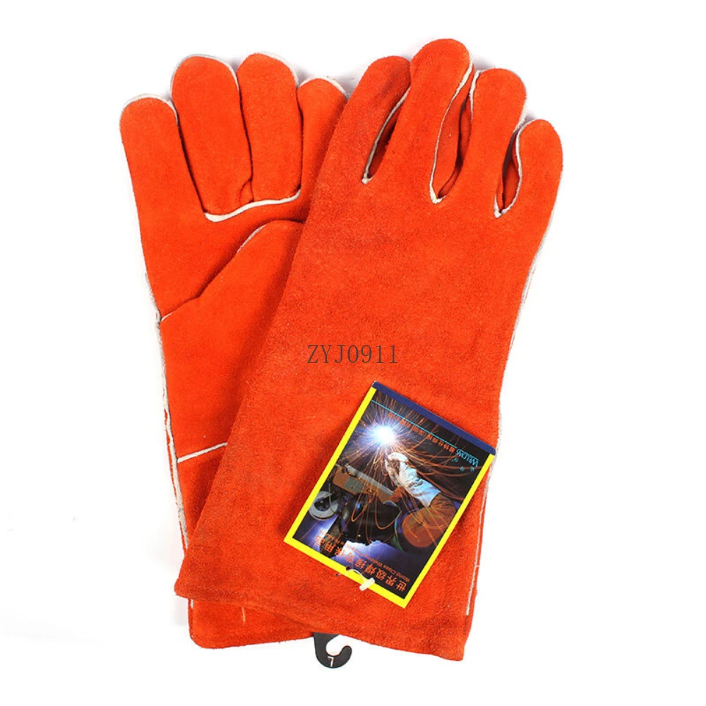 *10-0100 Schweißhandschuhe „Rost Orange“ mit schrägem Daumen * 1 Paar Orange M