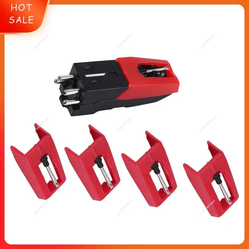 Игла проигрывателя пластинок, 1 картридж проигрывателя пластинок с 4 сменными алмазными стилусами для Crosley, Victrola, LP A62X