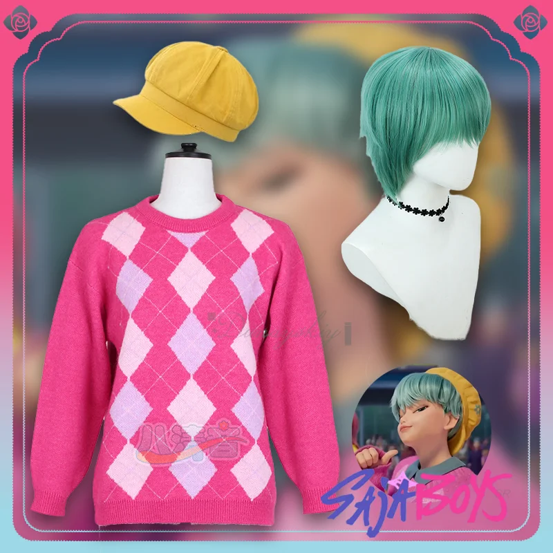 

30CM Short Hair Anime K-Pop Demon Hunters Saja Boys Baby Cosplay Costume Wig Cosplay Wig Halloween party Group Accessories