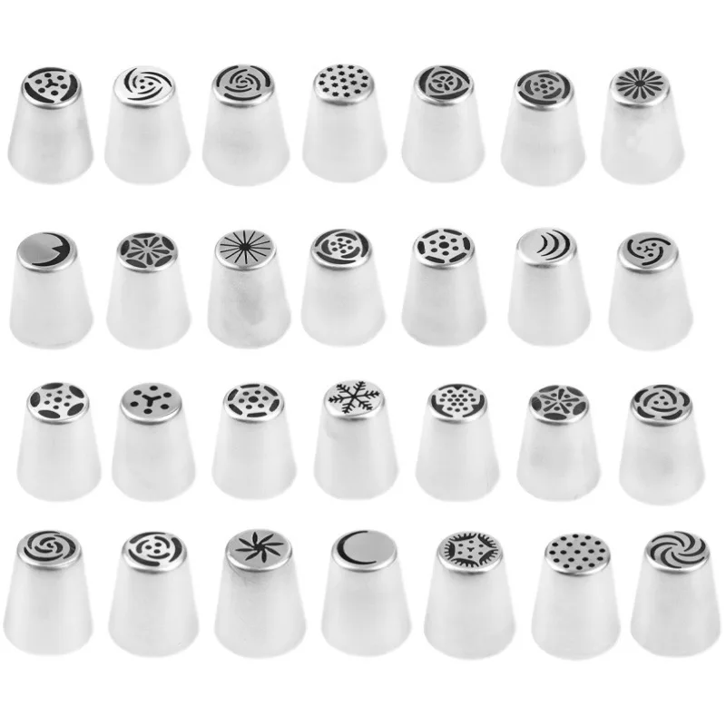 Russian Tulip Icing Piping Nozzles Stainless Steel Flower Ice Cream Bakery Tips Pastry Bag Cupcake Cake Decorating Tools Molds