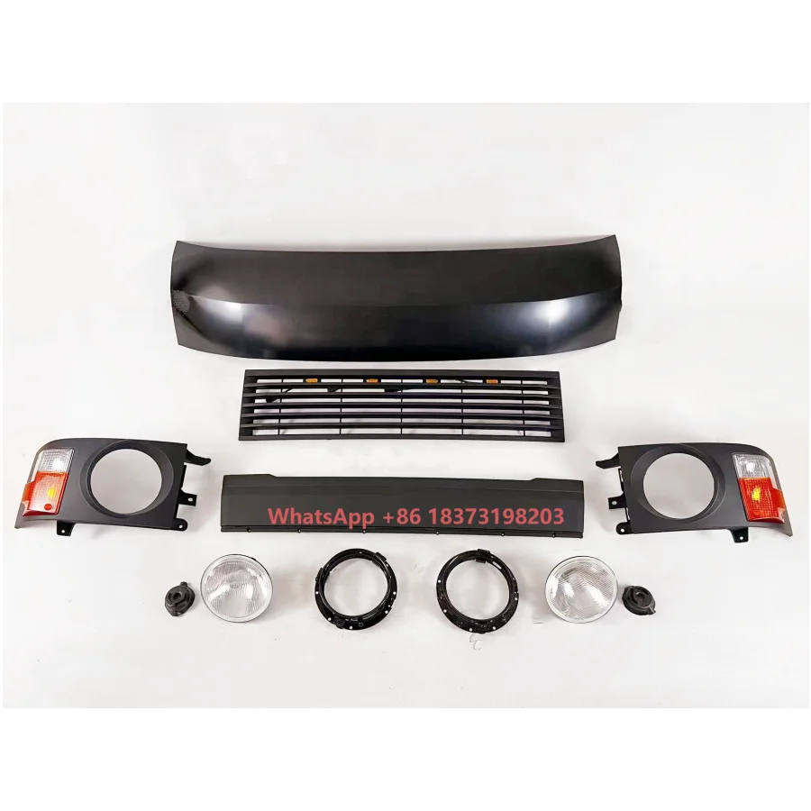 

Narrow Classic Car Accessories Front Bumper Facelift Headlamp Front Grille Conor Lamp Body Kit for Toyota Hiace 200 2015-2018