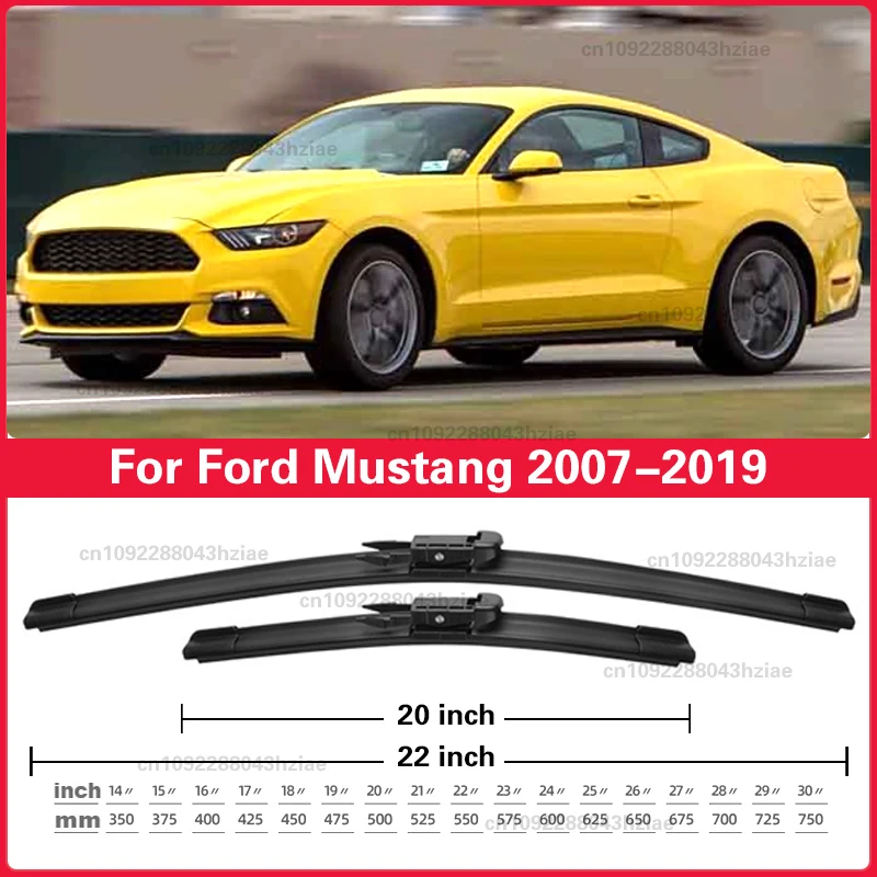 لفورد موستانج S550 2007 ~ 2019 شفرات ممسحة السيارة EcoBoost تصدير GT الزجاج الأمامي اكسسوارات السيارات 2015 2016 2017 2018 2019