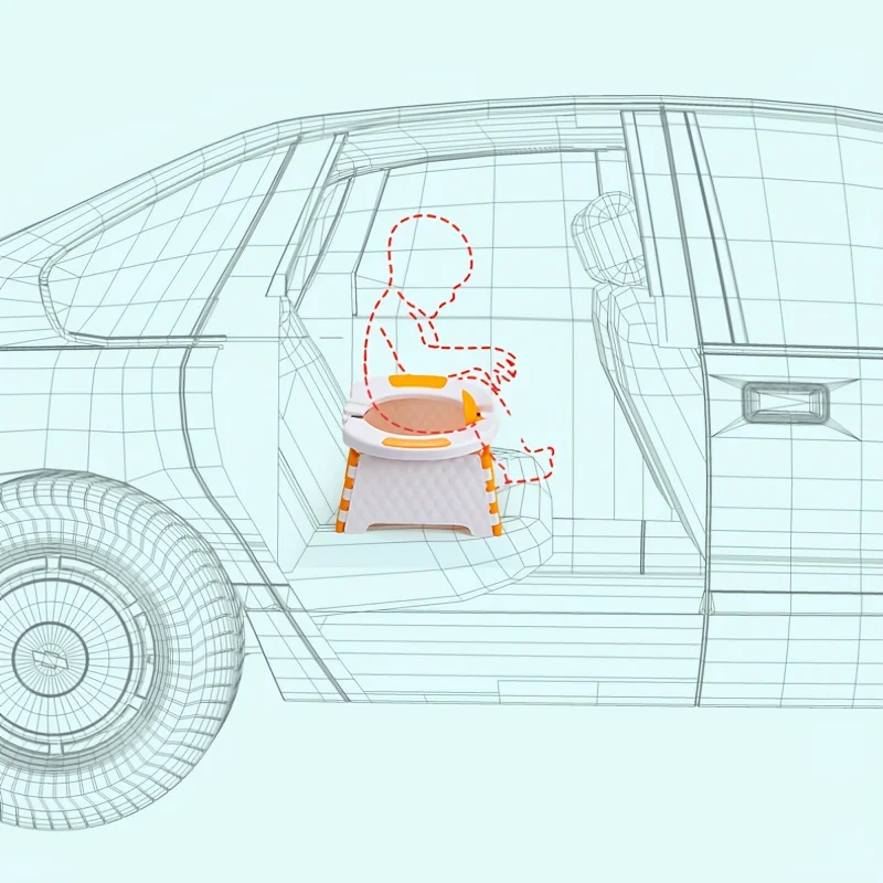 Портативный горшок для путешествий малышей, детский дорожный горшок, тренировочный стул с дорожной сумкой, детский туалет для улицы, в помещении, легко чистится
