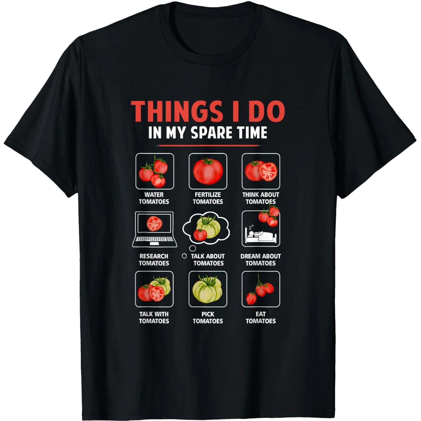 Lustige Tomaten-T-Shirts mit Tomaten-Grafik für Männer und Frauen, reine Baumwolle, Humor-Streetwear-T-Shirt, kurzärmelig, Unisex, lockere Kleidung – Detail 2