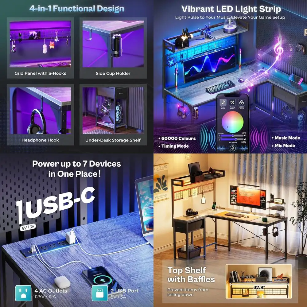 Grey 50 L-Shaped De…