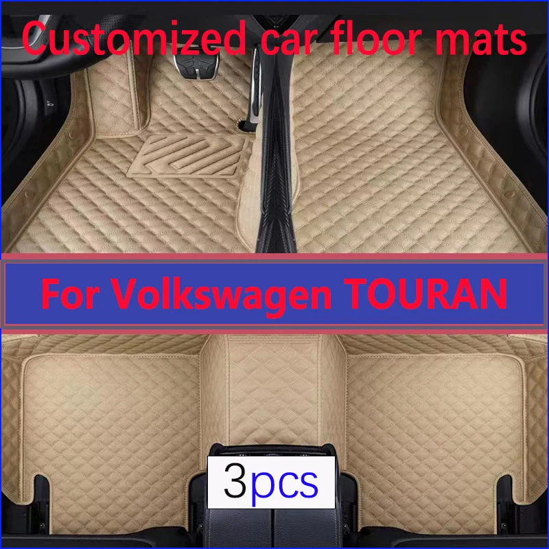 

Car Floor Mats For Volkswagen TOURAN 7-seat 2006-2015 2014 2013 2012 2011 Custom Auto Foot Pads Automobile Carpet Cover interior