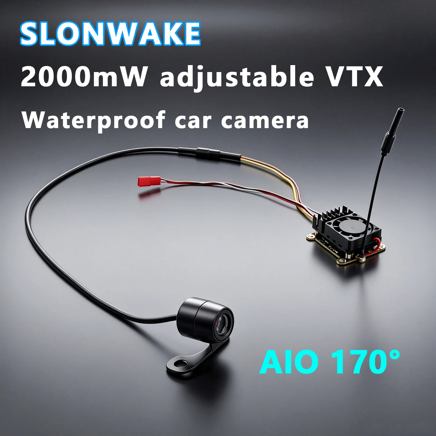 FPV Suit 5.8G 2W VTX Transmitter built-in microphone and Waterproof fpv camera AIO 170° with otg fpv receiver monitor for RC