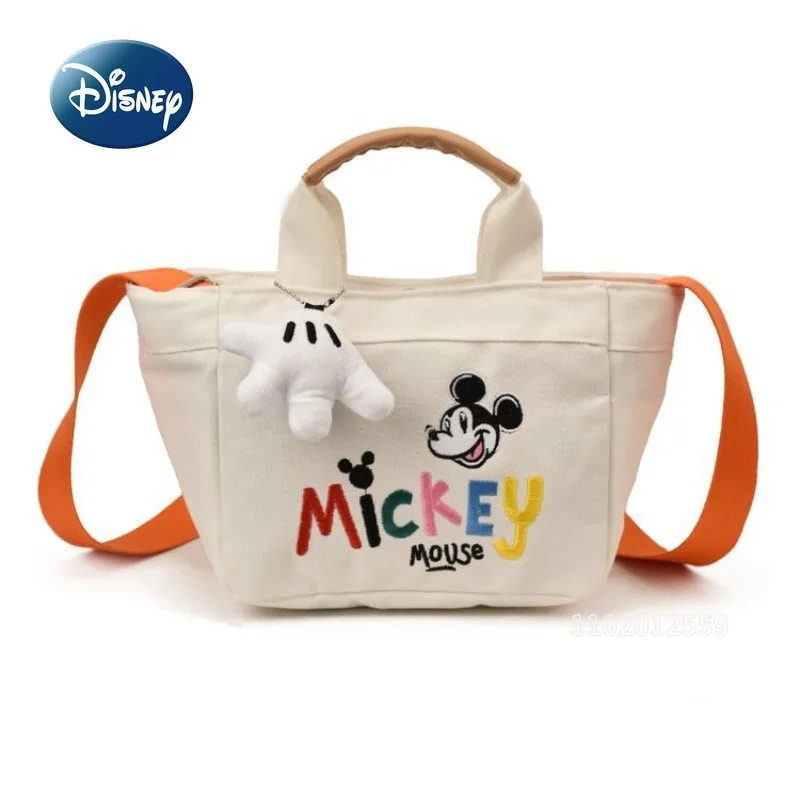 

Disney Mickey новая женская сумка через плечо, парусиновая модная женская сумка высокого качества с вышивкой, повседневная женская сумка высокого качества