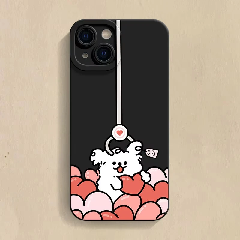 

Чехол для телефона Lovely Puppy для Samsung Galaxy S25 S24 Ultra S23 FE S22 Plus S21 S20 A15 A35 A54 A55, матовая задняя крышка с принтом