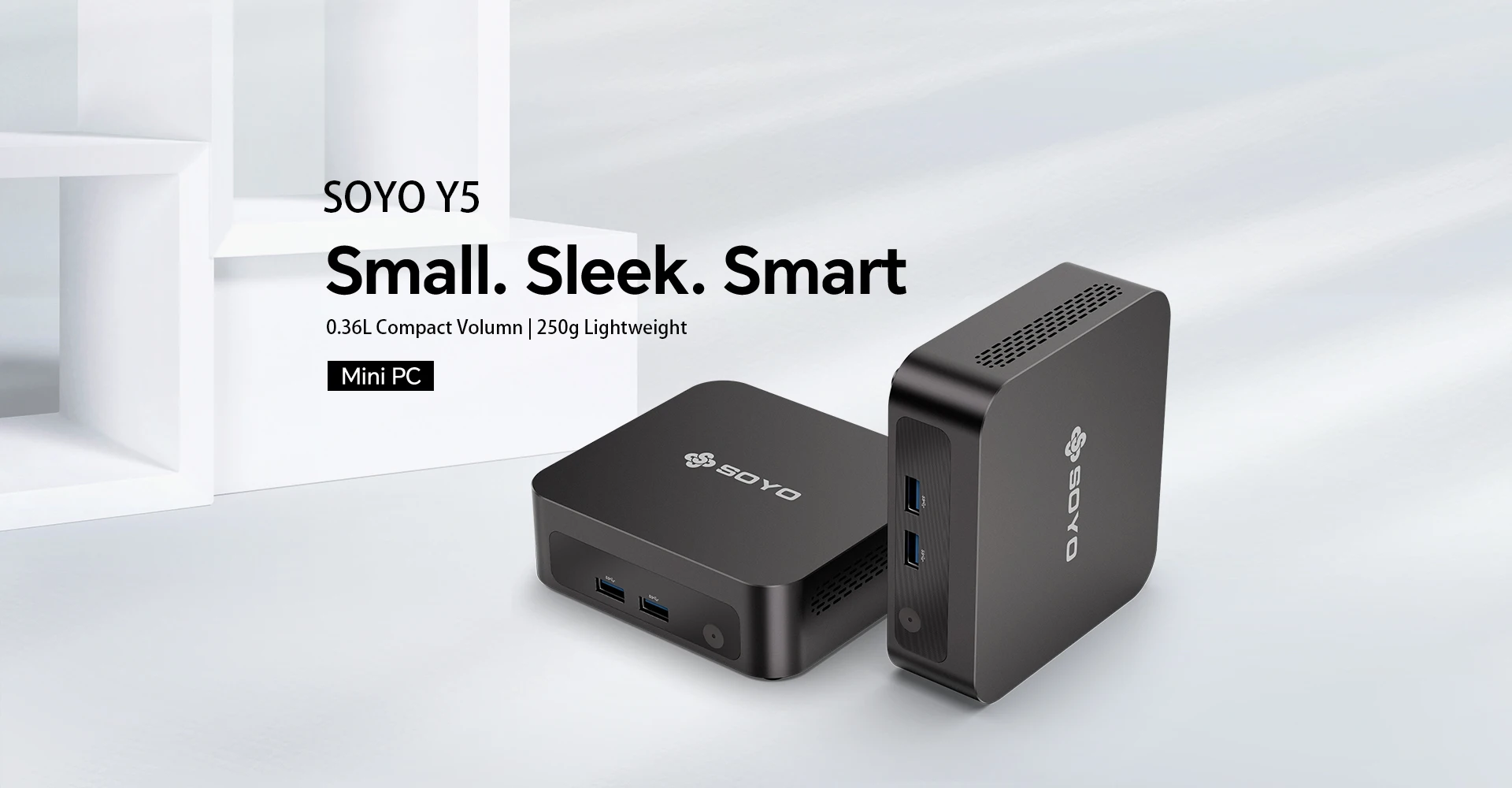 SOYO Y5 Mini-PC 8G RAM 128G SSD ROM Intel Core i3 4. Generation CPU Mini-Computer HD*2 Dual 4K Display Typ-C/WiFi5/BT4.2 Mini-Desktop-PC – Detail 1