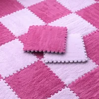 Soft Plush Children's Mat Babe Toys Eva Foam Puzzle Carpet Warm Children Play Mats Interlocking Rugs Infant Carpet 30*30*1cm 6