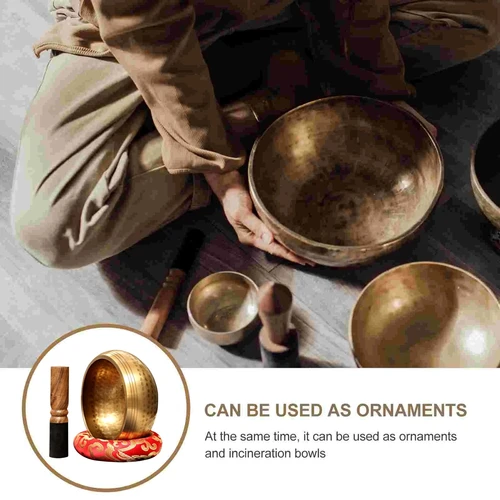 Imagen 2 del producto Juego de cuencos tibetanos, cuenco con sonido, cuenco de meditación, regalo único, útil para meditación, Yoga, alivio del estrés