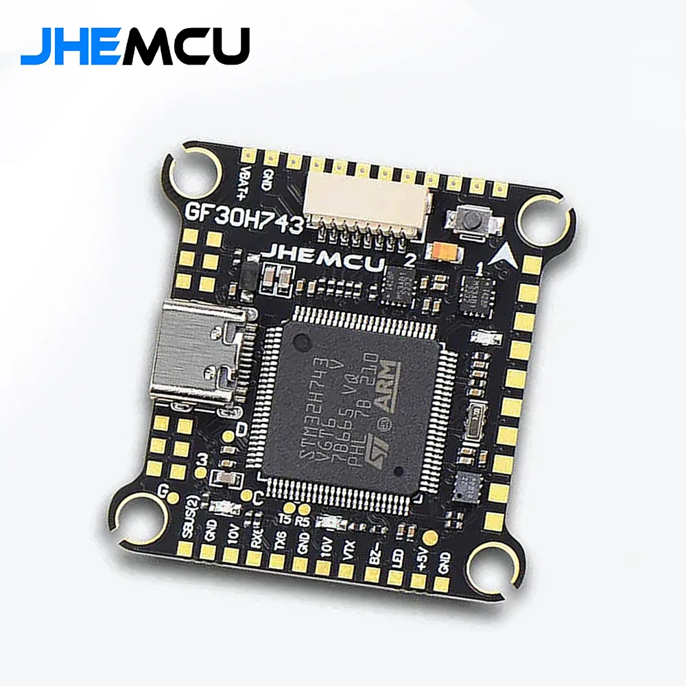 JHEMCU-Controlador de Voo para Drone RC FPV, Dual BEC 3-6S, ICM-42688-P, Barômetro Duplo, 128M Box, GF30H743 H743, 480MHZ