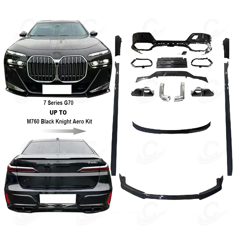 2023 Year 7series G70 Upgrade M760 Auto Body Systems For B MW 7s G70 to M760 Black Warrior Bodykit