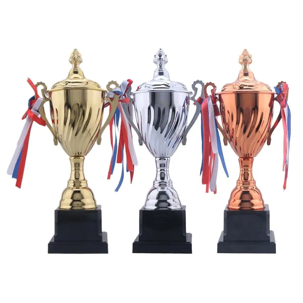 

35/32/29CM Trophy Cup Memorial Souvenir Gold Silver Bronze Winner Cup Team Prize Competition Props Metal Trophy