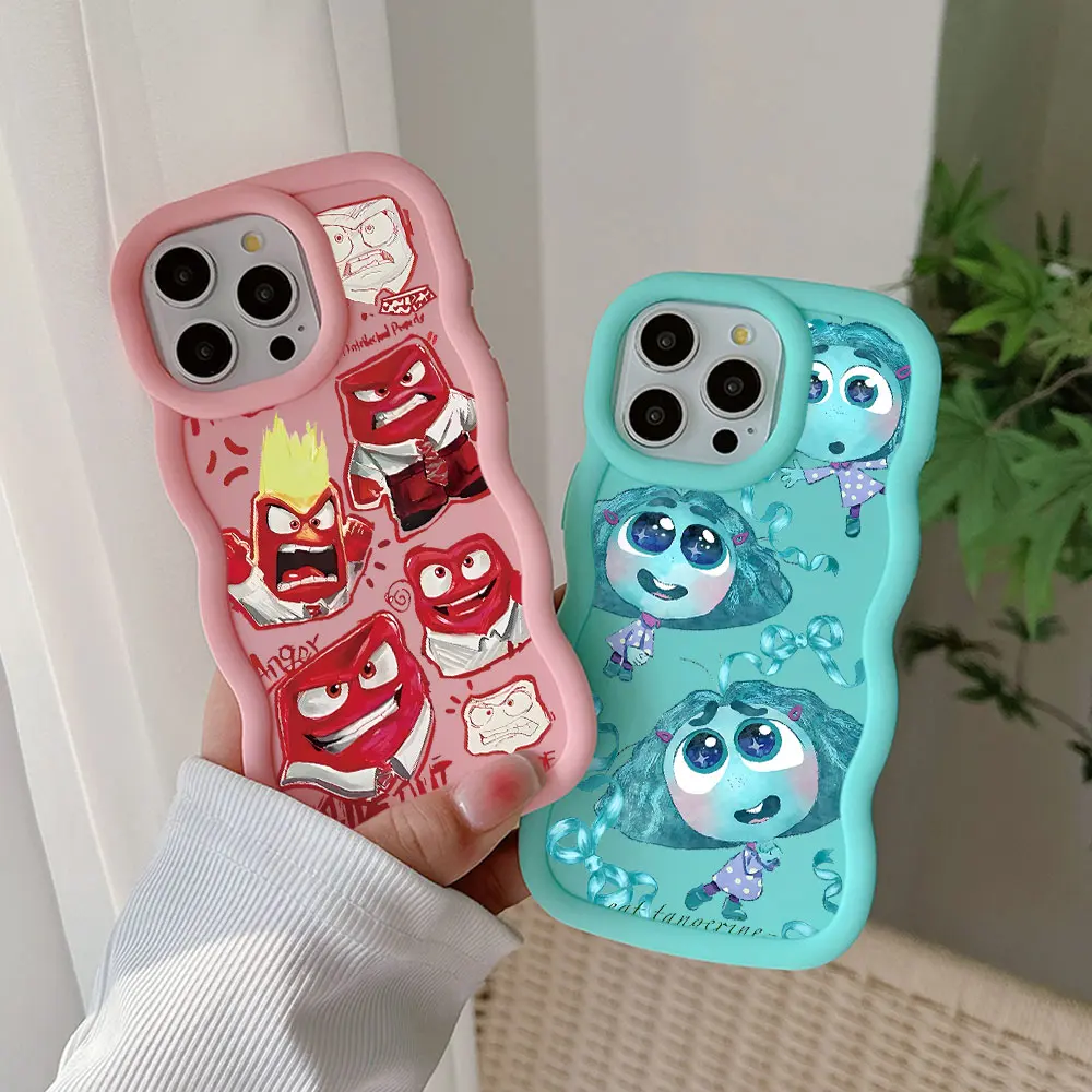 Inside Out Disney Phone Case for IPhone 16 15 14 13 12 11 Pro Max XR XS X 7 8 Plus SE20 Candy Color Soft TPU Back Cover