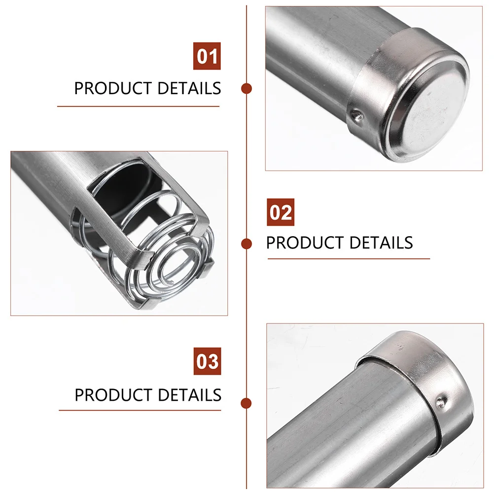 

6pcs Stick Pusher Premium Portable Moxibustion Tool Spring Design Dust-Proof Screen Moxa Cone Holder For Pain Relief Moxa